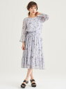 【SALE/10%OFF】MAJESTIC LEGON フロッキー花柄ワンピース マジェスティックレゴン ワンピース【RBA_S】【RBA_E】【送料無料】