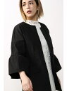 【SALE/60%OFF】AZUL by moussy ノーカラーフレアスリーブミリタリージャケット アズールバイマウジー コート/ジャケット【RBA_S】【RBA_E】【送料無料】