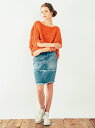 【SALE/50%OFF】UNGRID *【Casual】リメイクデニムタイトSK アングリッド スカート【RBA_S】【RBA_E】【送料無料】