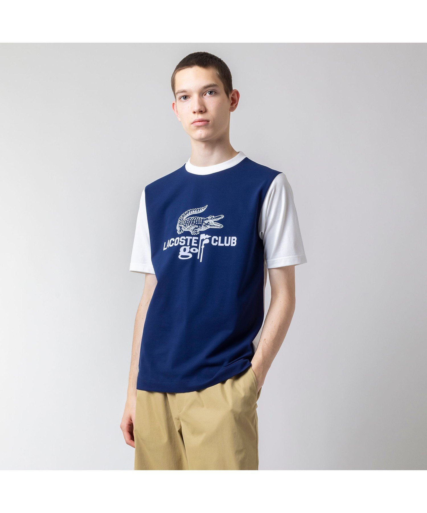 【SALE／40%OFF】LACOSTE クルーマックスブレンドクラブ<strong>ラコステ</strong>Tシャツ <strong>ラコステ</strong> トップス カットソー・Tシャツ ネイビー ホワイト【送料無料】