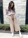 SPIGA リボン付シンプルワイドパンツ スピーガ パンツ/ジーンズ
