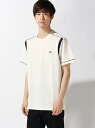 LACOSTE (M)メンズ コントラストバンド コットンスクエアニット クルーネックTシャツ ラコステ カットソー【送料無料】