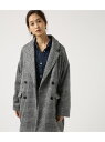 AZUL by moussy チェックWテーラードオーバーコート アズールバイマウジー コート/ジャケット【送料無料】