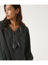 AZUL by moussy ドットフリルカラーブラウス アズールバイマウジー シャツ/ブラウス【送料無料】