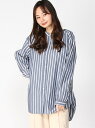GAP (W)スタンドカラーシャツ ギャップ シャツ/ブラウス 長袖シャツ ネイビー【送料無料】