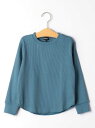 UNITED ARROWS green label relaxing 【キッズ】〔吸水速乾〕ドライワッフルプルオーバー ロングスリーブ ユナイテッドアローズ グリーンレーベルリラクシング カットソー Tシャツ ネイビー ブラック グレー ホワイト ピンク グリーン
