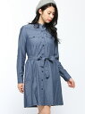 【SALE/40%OFF】LACOSTE (W)コットンリヨセル シャツドレス (長袖) ラコステ ワンピース【RBA_S】【RBA_E】【送料無料】
