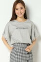 ikka Ladys チュール使いロゴTee イッカ カットソー