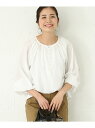 Sonny Label くるみ釦コットンギャザーブラウス サニーレーベル シャツ/ブラウス【送料無料】