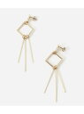 【SALE/50%OFF】AZUL by moussy TRIPLE BAR EARRINGS アズールバイマウジー アクセサリー イヤリング ゴールド ブラック