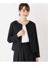 【SALE/43%OFF】SOUP 【大きいサイズあり・13号・15号】ノーカラージャケット スープ コート/ジャケット ノーカラージャケット ブラック ベージュ ネイビー【送料無料】