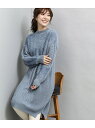 【SALE/10%OFF】【WEB先行入荷】フェザーヤーン切り替えニットワンピース ビス ワン