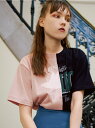 FURFUR リメイクバイカラープリントTシャツ