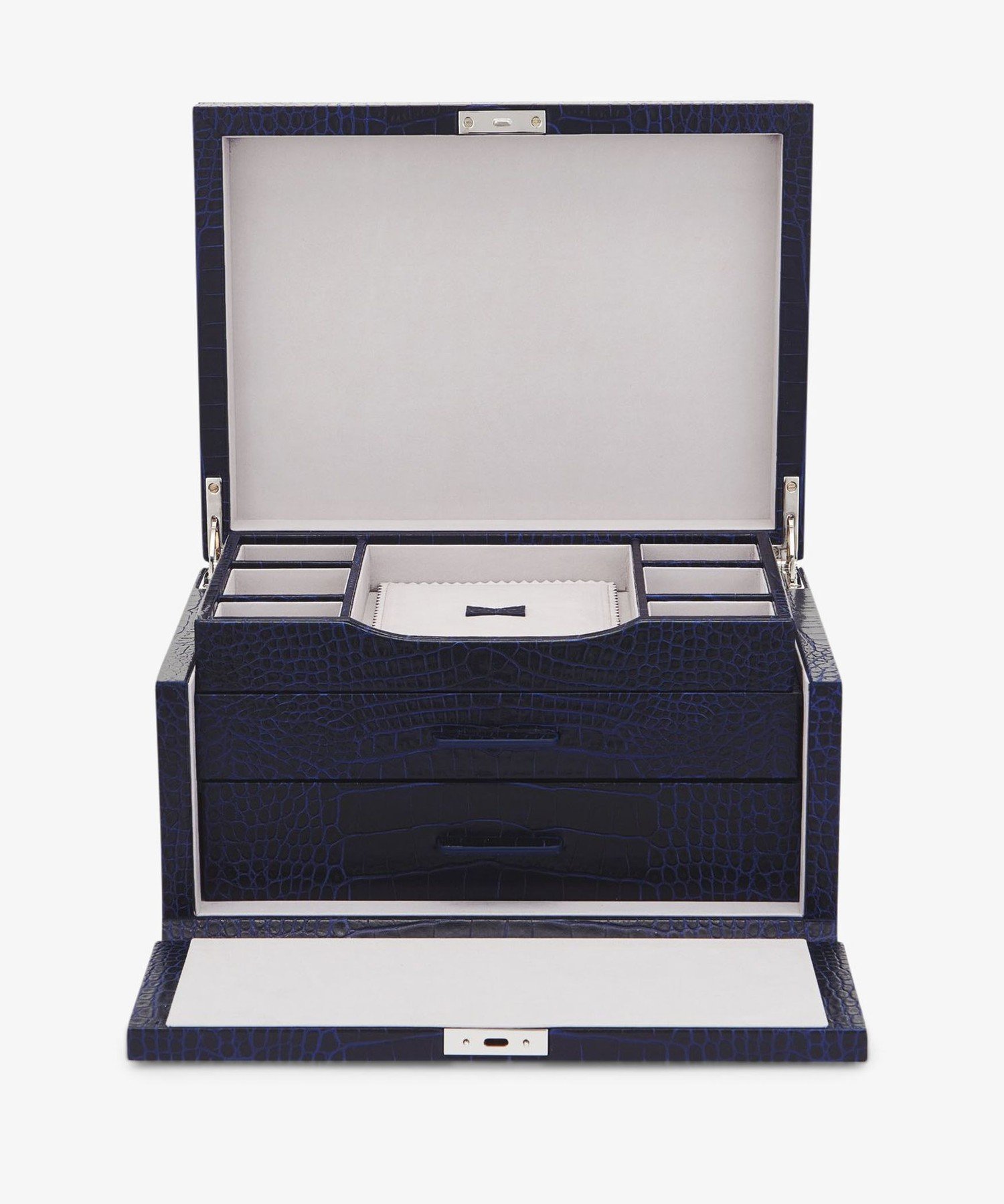 SMYTHSON Mara 3 Drawer Jewellery Box スマイソン ファッション雑貨 その他のファッション雑貨 ネイビー【送料無料】