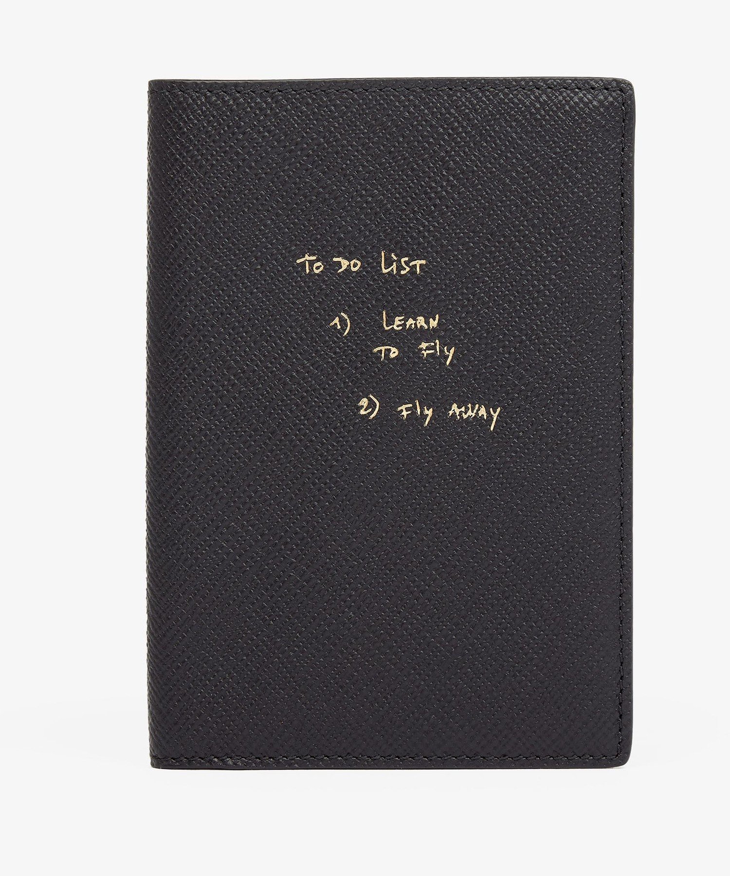 SMYTHSON Smythson x Thomas Lelu Panama Passport Cover スマイソン 財布・ポーチ・ケース パスケース・定期入れ ブラック【送料無料】