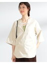 【SALE/50%OFF】Ray BEAMS Ray BEAMS / フェイクスエード スリットネック シャツ ビームス ウイメン シャツ/ブラウス 半袖シャツ ホワイト グリーン【送料無料】