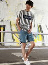 TOMMY HILFIGER (M)Hilfiger Denim/ストライプTシャツ トミーヒルフィガー【送料無料】