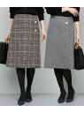 ROPE' ウールリバーチェックミディスカート ロペ スカート【先行予約】*【送料無料】