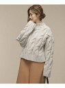 【SALE/10%OFF】変形ケーブルプルオーバー ナノユニバース ニット【RBA_S】【RBA_E】【先行予約】*【送料無料】