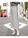 【SALE/10%OFF】MICHEL KLEIN 【機能性素材/洗える】裏起毛ワイドクロップドパンツ ミッシェルクラン パンツ/ジーンズ ワイド/バギーパンツ グレー ホワイト ブラック【送料無料】