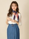 MIIA スカーフ付きカットトップス ミーア シャツ/ブラウス【送料無料】