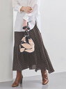 【SALE/30%OFF】UNITED ARROWS UWFM ドット ティアード マキシスカート ユナイテッドアローズ スカート ロングスカート ブラウン ブラック【送料無料】