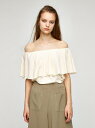 【SALE/70%OFF】MOUSSY CUT FRILL 2WAY TOPS マウジー カットソー【RBA_S】【RBA_E】