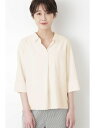 【SALE/60%OFF】HUMAN WOMAN 強撚ツイルストレッチブラウス ヒューマン ウーマン シャツ/ブラウス シャツ/ブラウスその他 ホワイト ブルー【送料無料】