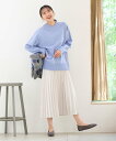 any FAM 【14色展開/洗える】ウーリッシュ プリーツスカート エニィファム スカート ロング・マキシスカート ベージュ レッド ブラウン グリーン ネイビー グレー【送料無料】