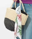 【SALE/50%OFF】OFUON リボン付き カゴバッグ オフオン バッグ トートバッグ ブラック ベージュ