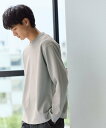 UNITED ARROWS green label relaxing Clean ダブルフェイス クルーネック カットソー ロンT -抗菌- OVLG ユナイテッドアローズ グリーンレーベルリラクシング トップス カットソー・Tシャツ グレー グリーン ネイビー【送料無料】