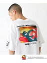 BASECONTROL TOM and JERRY/トムとジェリー クルーネックアニメーションアート半袖T ベース ステーション カットソー Tシャツ ホワイト ブラック パープル ブルー【送料無料】