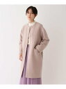 【SALE/60%OFF】AG by aquagirl レジェールモッサノーカラーコート エージーバイ アクアガール コート/ジャケット ノーカラージャケット ベージュ ピンク【送料無料】