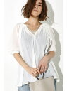 【SALE/50%OFF】AZUL by moussy 《WEB限定プレセール》衿ギャザースキッパーブラウス アズールバイマウジー カットソー【RBA_S】【RBA_E】
