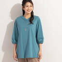 【SALE/50%OFF】MISSEL 【接触冷感】ひんやり涼感・コットンチュニック ミゼール カットソー Tシャツ ブルー【送料無料】