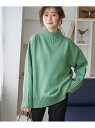ROPE' PICNIC 【WEB限定】コクーンシルエットハイネックニットプルオーバー ロペピクニック ニット ニットその他 グリーン グレー ホワイト イエロー【送料無料】