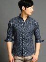 NICOLE CLUB FOR MEN 小花柄プリント7分袖...