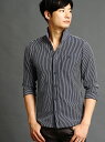 NICOLE CLUB FOR MEN 鹿の子ボーダー7分袖...