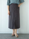【SALE/72%OFF】Green Parks chocol raffine robe ベルギーリネンブレンド セミタイトスカート グリーンパークス スカート フレアスカート グレー ベージュ グリーン