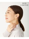 J.PRESS 【WEB限定】2way 天然石 イヤカフリング ジェイプレス アクセサリー イヤリング パープル ピンク ブラウン