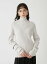 【SALE/30%OFF】Mila Owen スリーブデザインハイネックニットプルオーバー ミラオーウェン トップス ニット ホワイト グレー ピンク【送料無料】 7,084円