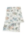 【SALE/27%OFF】SHOO・LA・RUE 薄手ポリ手書き風花柄ストール シューラルー ファッショングッズ ストール ホワイト ベージュ ピンク