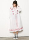 【SALE/50%OFF】RODEO CROWNS エンブロイダリー コットン ワンピース ロデオクラウンズワイドボウル ワンピース【RBA_S】【RBA_E】【送料無料】