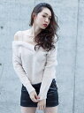 【SALE/50%OFF】LIP SERVICE 2WAYショルダーフェザーニット(EC企画) リップサービス ニット【RBA_S】【RBA_E】
