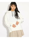 【SALE/50%OFF】PINK-latte ちびロゴスウェットフードトップス ピンク ラテ カットソー パーカー ホワイト ベージュ ピンク ブルー