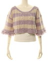 【SALE/91%OFF】VIVAYOU ボーダーショートトップ カンシャセール ニット【RBA_S】【RBA_E】