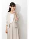 【SALE/30%OFF】ハイカウントドビーセットアップ ノーカラーJK ナチュラルビューティ