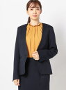 【SALE/15%OFF】MEW'S REFINED CLOTHES ウォッシャブルウィンドペンカラーレスジャケット ミューズ リファインド クローズ コート/ジャケット ノーカラージャケット ネイビー グレー【送料無料】