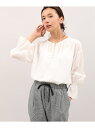 【SALE/30%OFF】Maison de Beige ノーカラーラウンドネックブラウス【2018秋冬】 メゾンドベージュ シャツ/ブラウス【RBA_S】【RBA_E】【送料無料】
