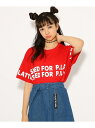 【SALE/60%OFF】PINK-latte ルーズフィットロゴデザインプルオーバー ピンク ラテ カットソー【RBA_S】【RBA_E】